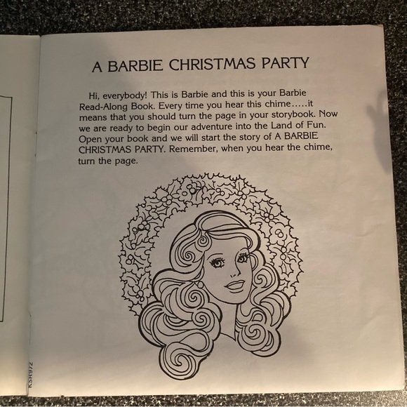 VTG Barbie Christmas Party by Kidstuff Records KSR972, See Hear Read Series 1981 - Picture 8 of 13